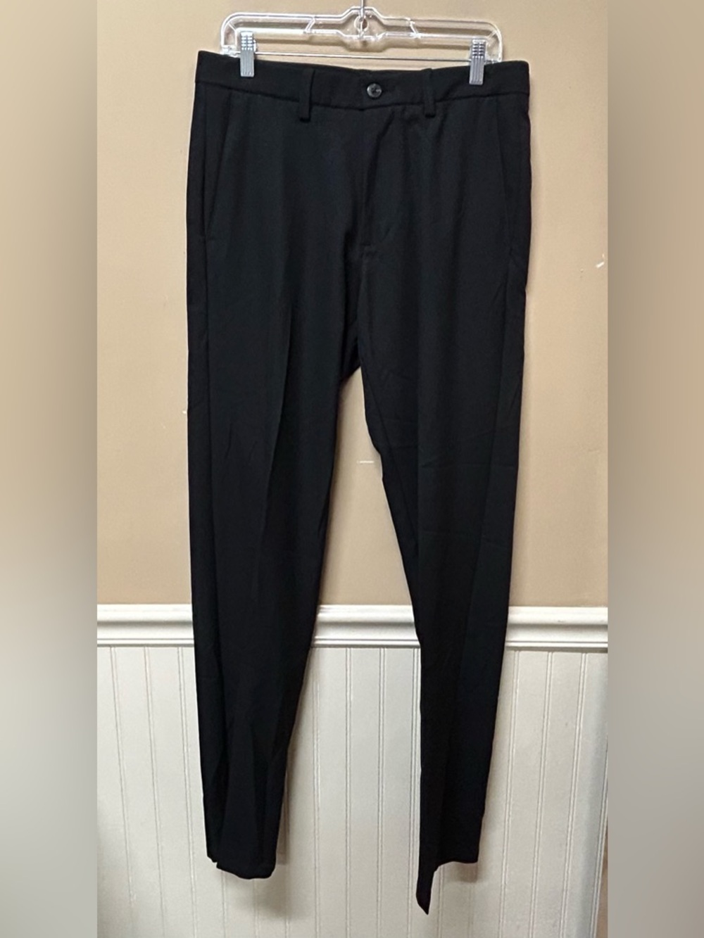 Haggar H26 Performance Dress Pant Straight Fit Black Size 32x34 NWT